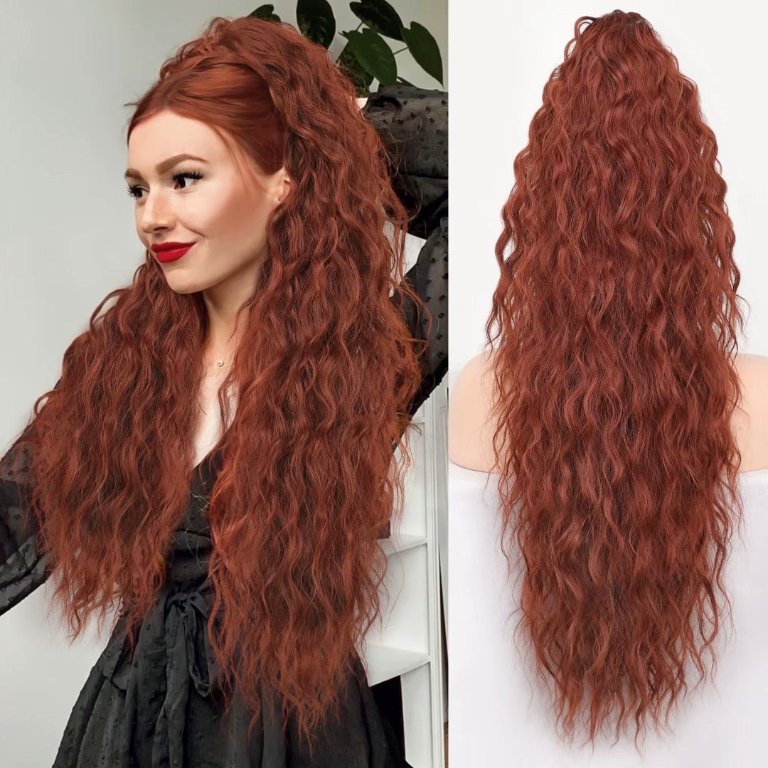 Curly hair extension with ponytail