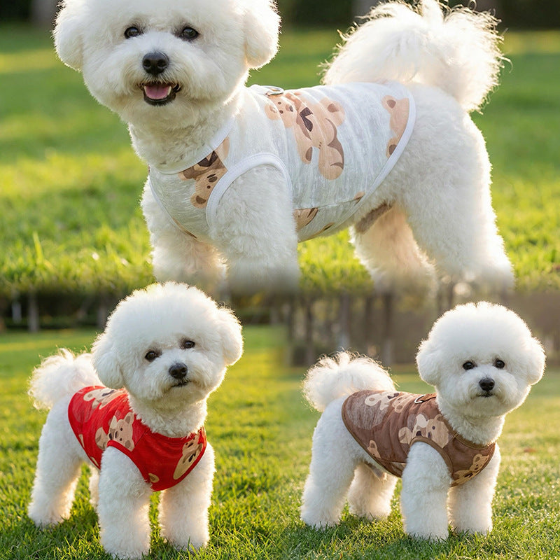 Bear Print Pet Summer Vest