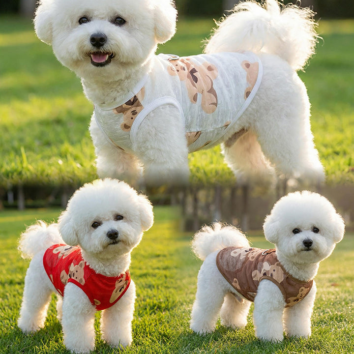 Bear Print Pet Summer Vest