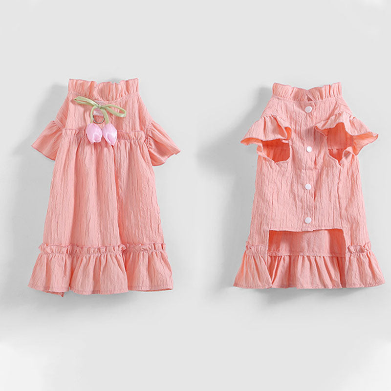 Summer Ruffled Princess Dress for Small Dogs