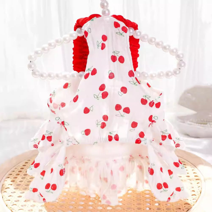 Pet Cherry Print Dress