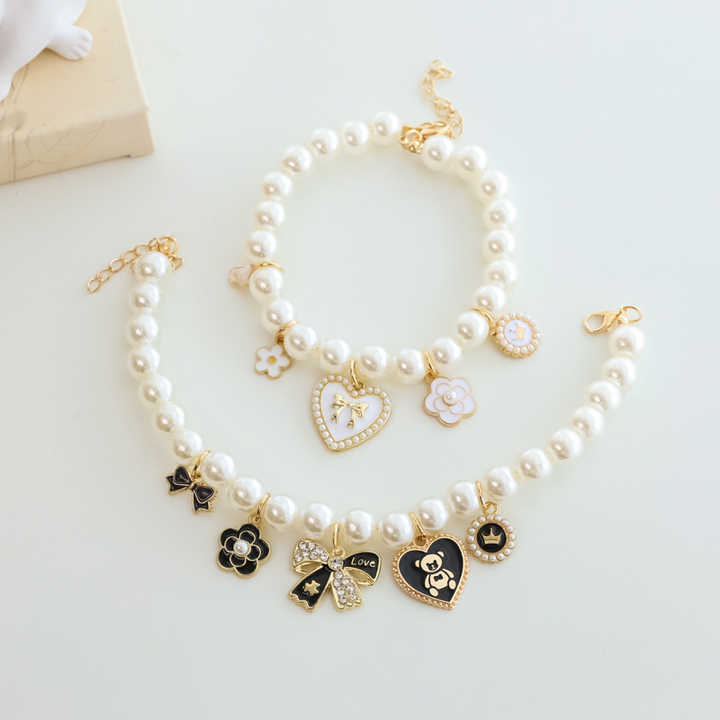 Pet Pearl Charm Collar