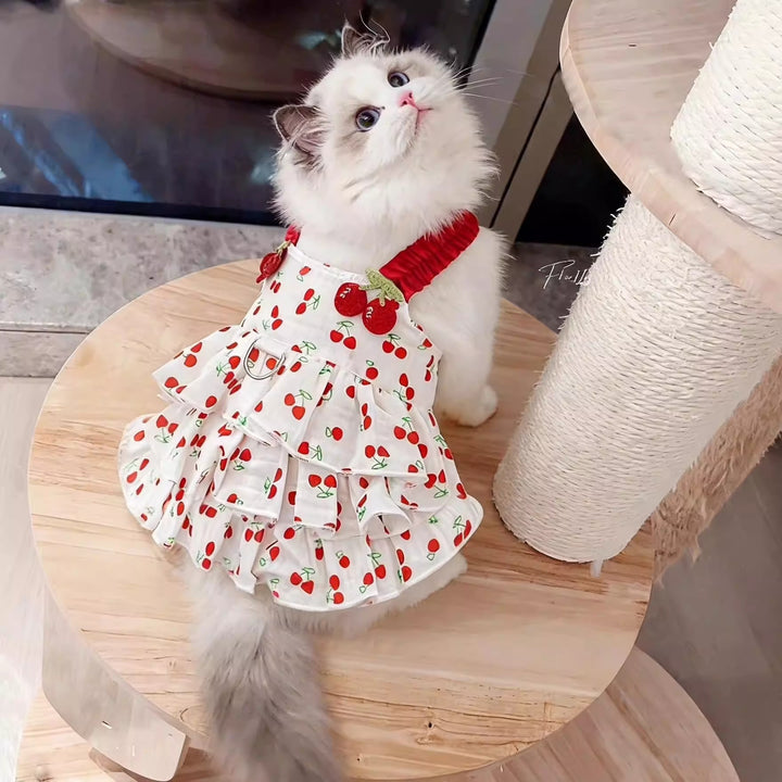 Pet Cherry Print Dress