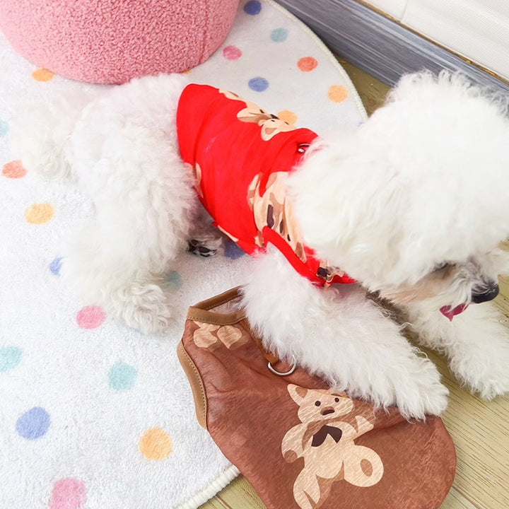 Bear Print Pet Summer Vest