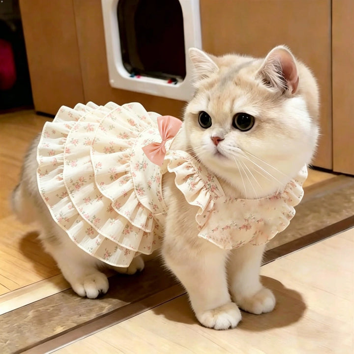 Cat-shaped bow dress
