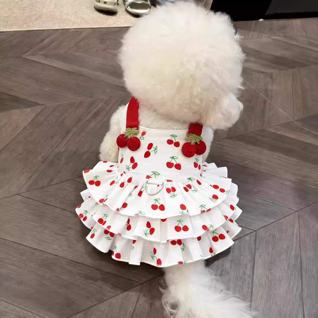 Pet Cherry Print Dress