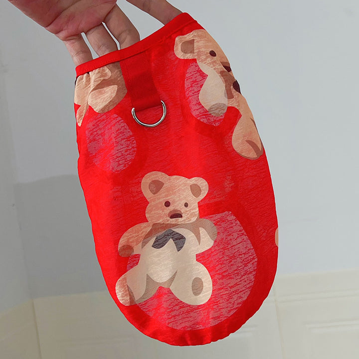 Bear Print Pet Summer Vest