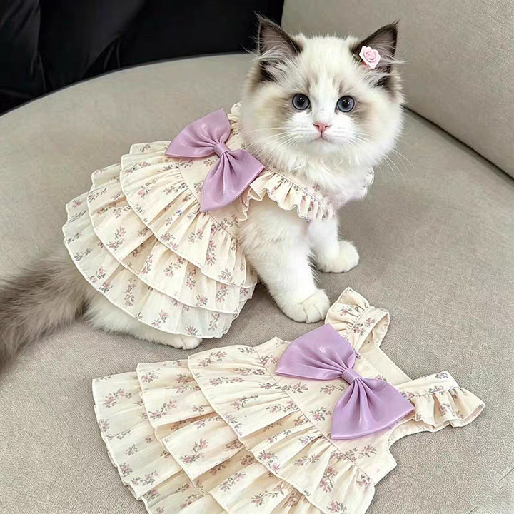 Cat-shaped bow dress