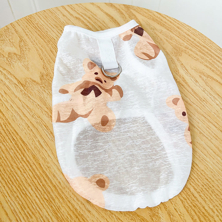 Bear Print Pet Summer Vest