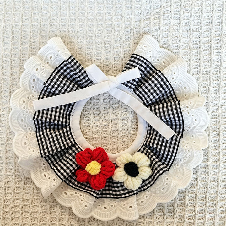 Lace flower pet neckerchief