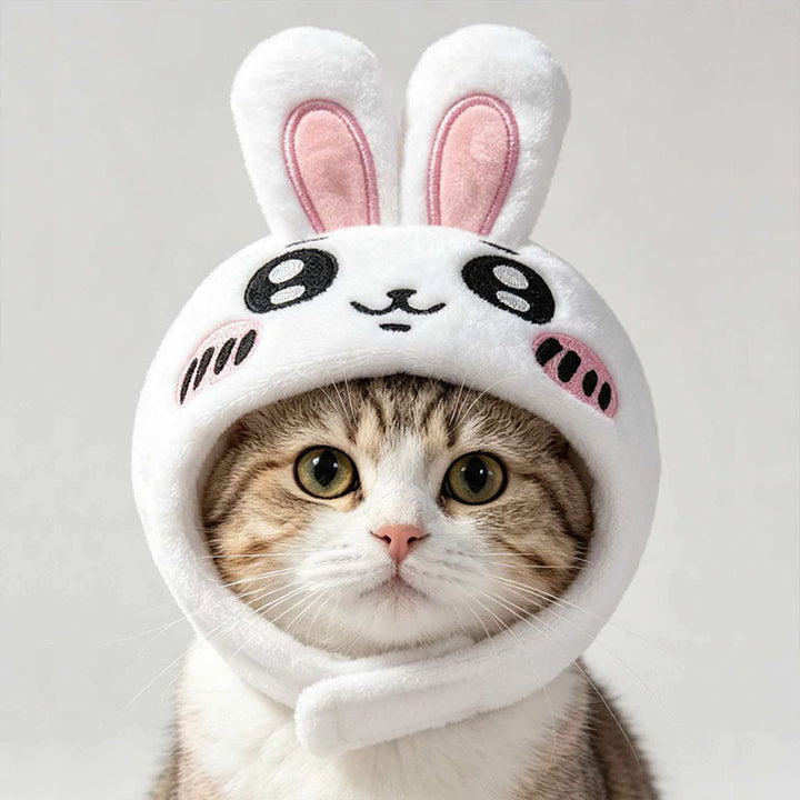 Cute rabbit pet hat