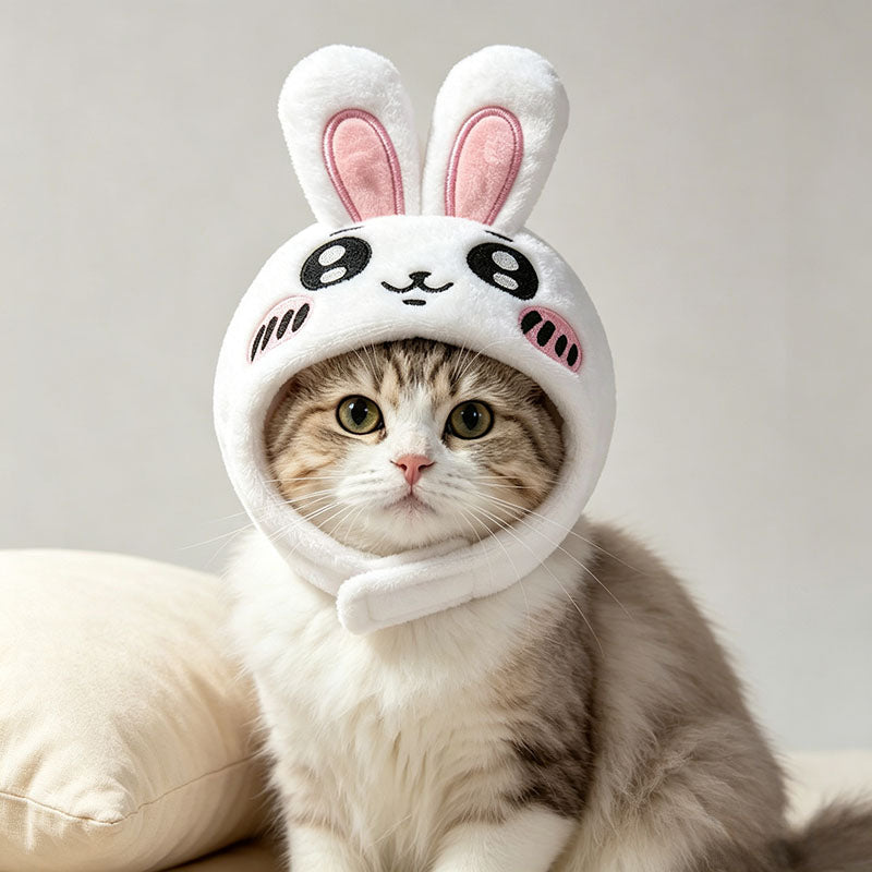 Cute rabbit pet hat