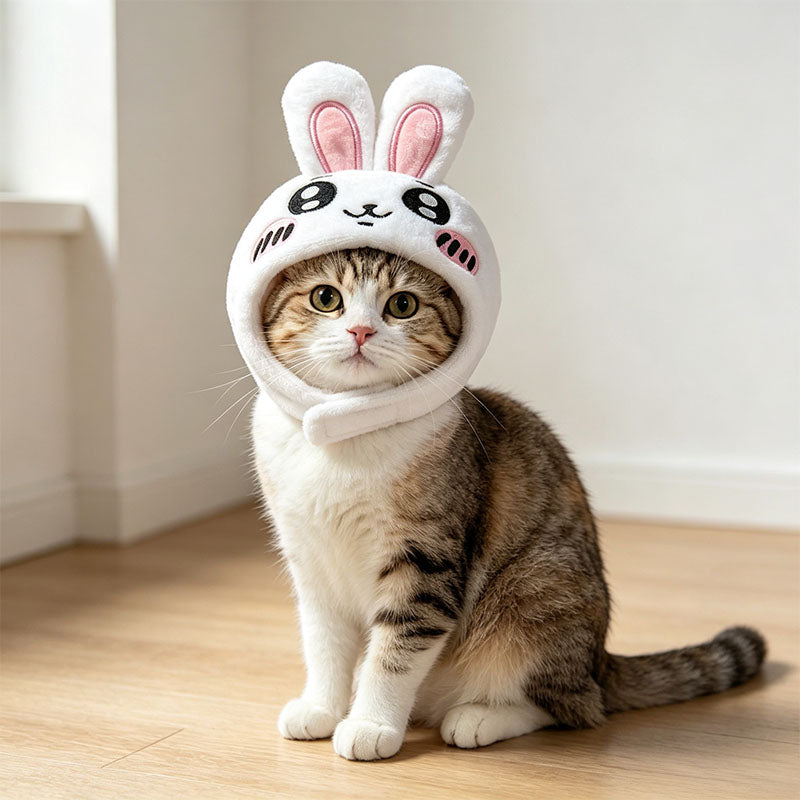 Cute rabbit pet hat
