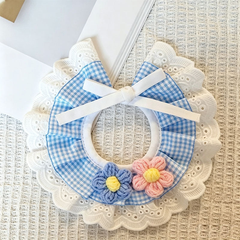 Lace flower pet neckerchief