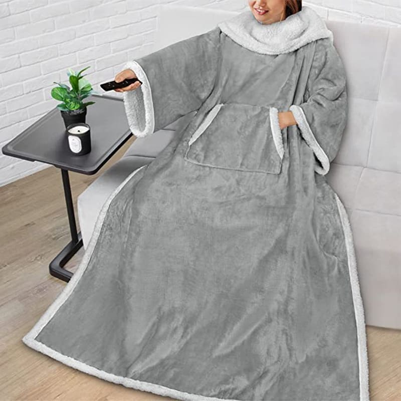 Composite lamb fleece beanbag blanket