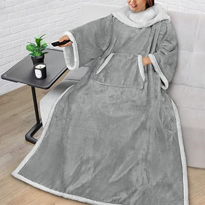 Composite lamb fleece beanbag blanket
