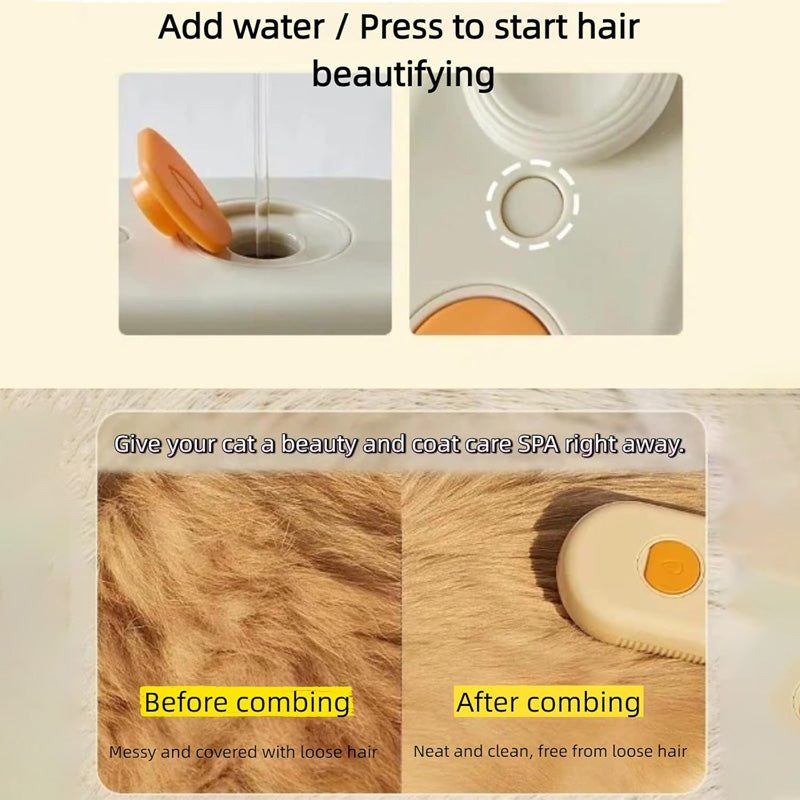 Pet Steam Spray Massage Comb