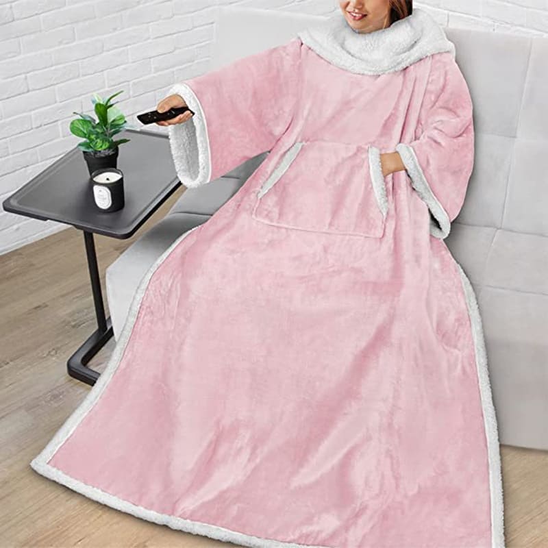 Composite lamb fleece beanbag blanket