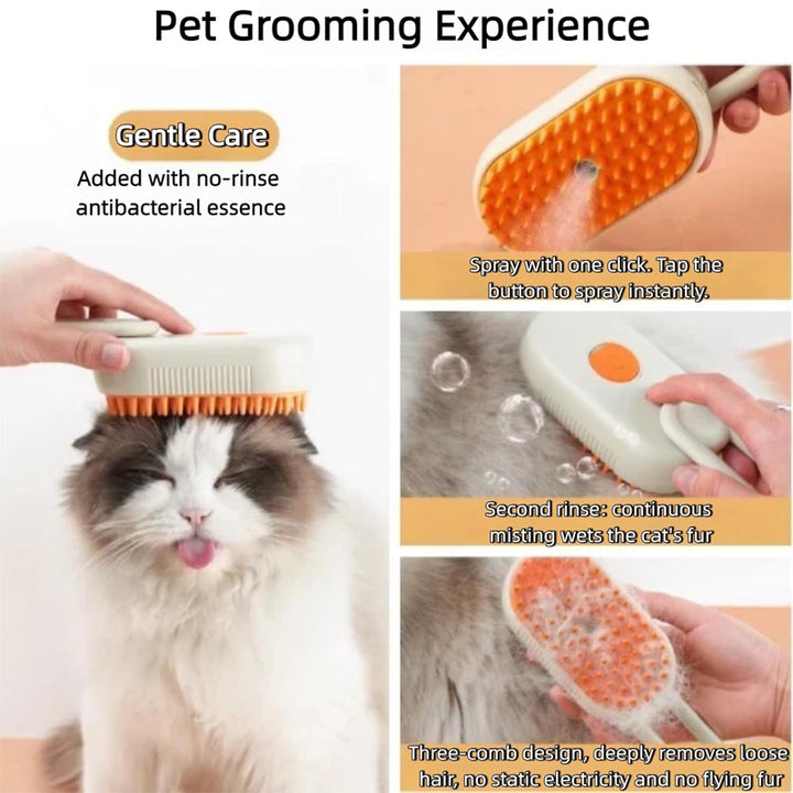 Pet Steam Spray Massage Comb