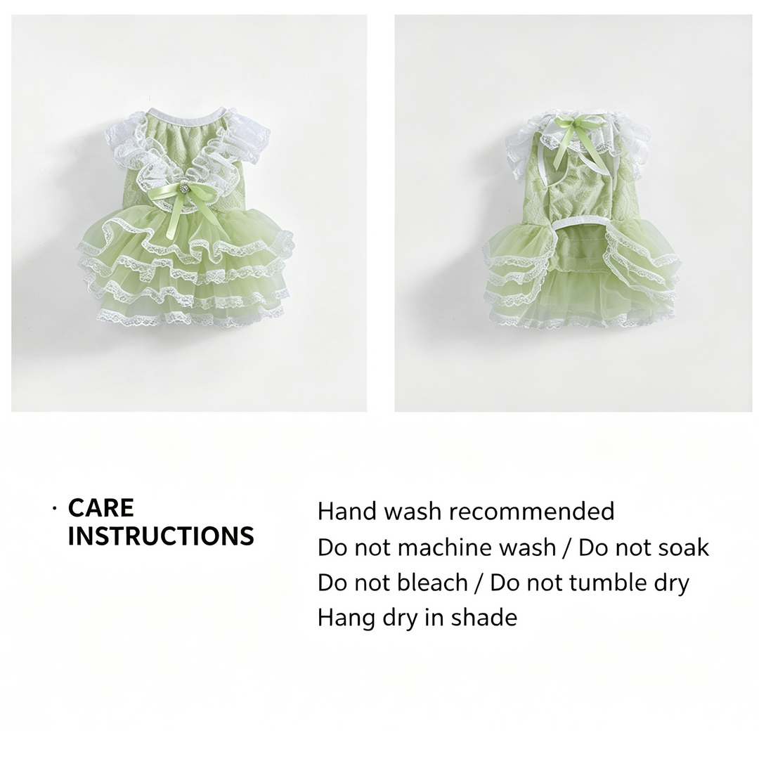 Pet Lace Tulle Princess Dress for Small Dogs