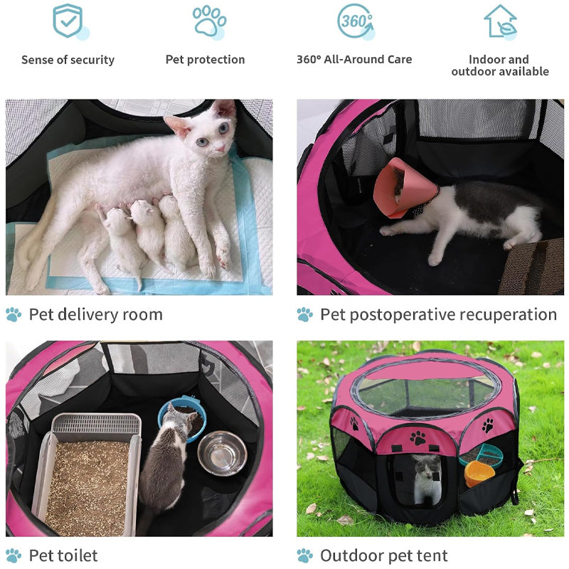 Portable pet fence tent