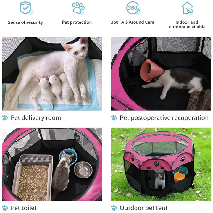 Portable pet fence tent