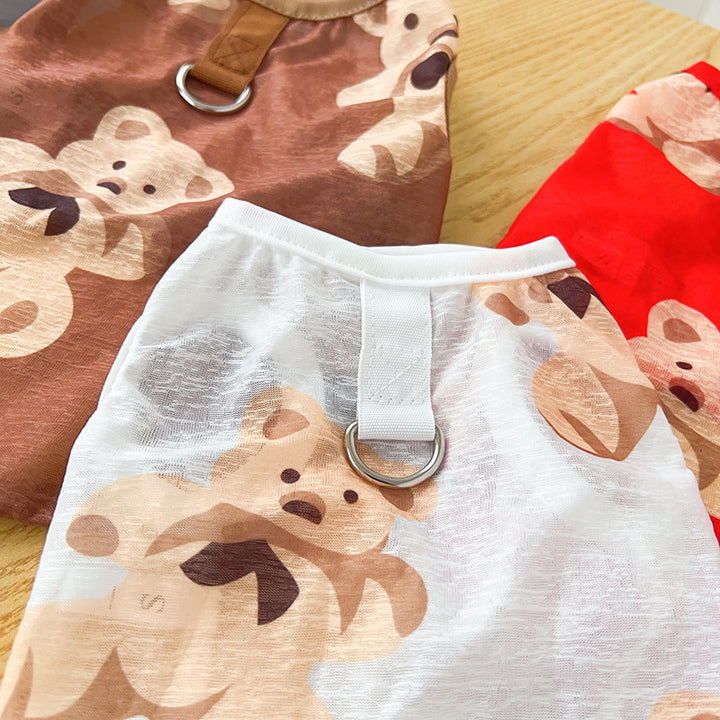 Bear Print Pet Summer Vest