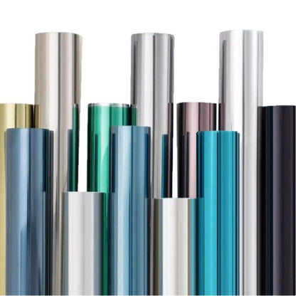 Adhesive-free one-way heat-insulating glass film