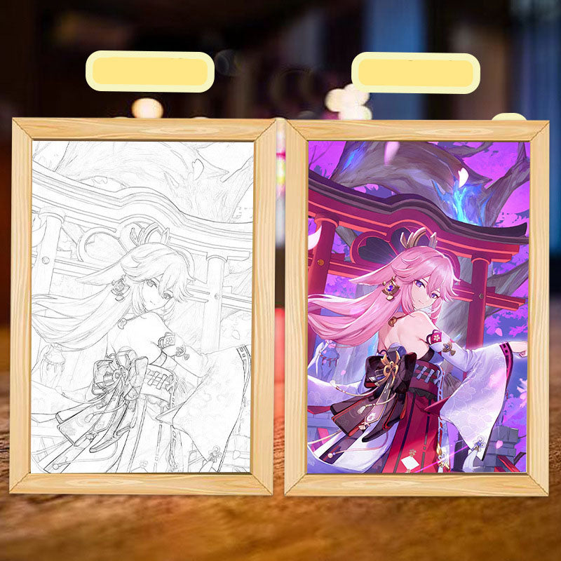 Table line luminous painting