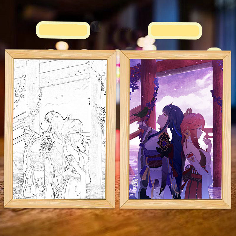 Table line luminous painting