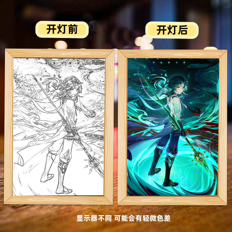 Table line luminous painting