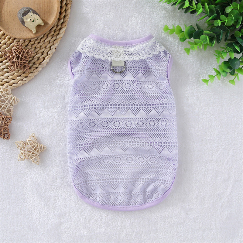 Pet mesh openwork vest