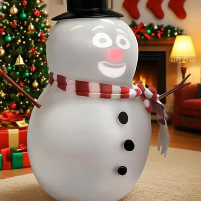 A talking animated winking snowman