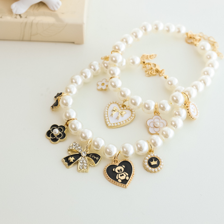 Pet Pearl Charm Collar