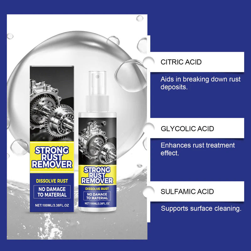 Multi-effect rust remover spray
