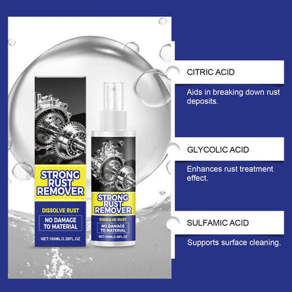 Multi-effect rust remover spray