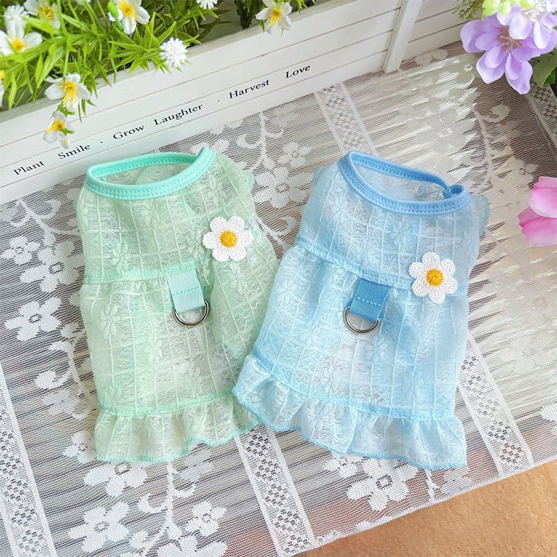 Pet mesh breathable vest dress