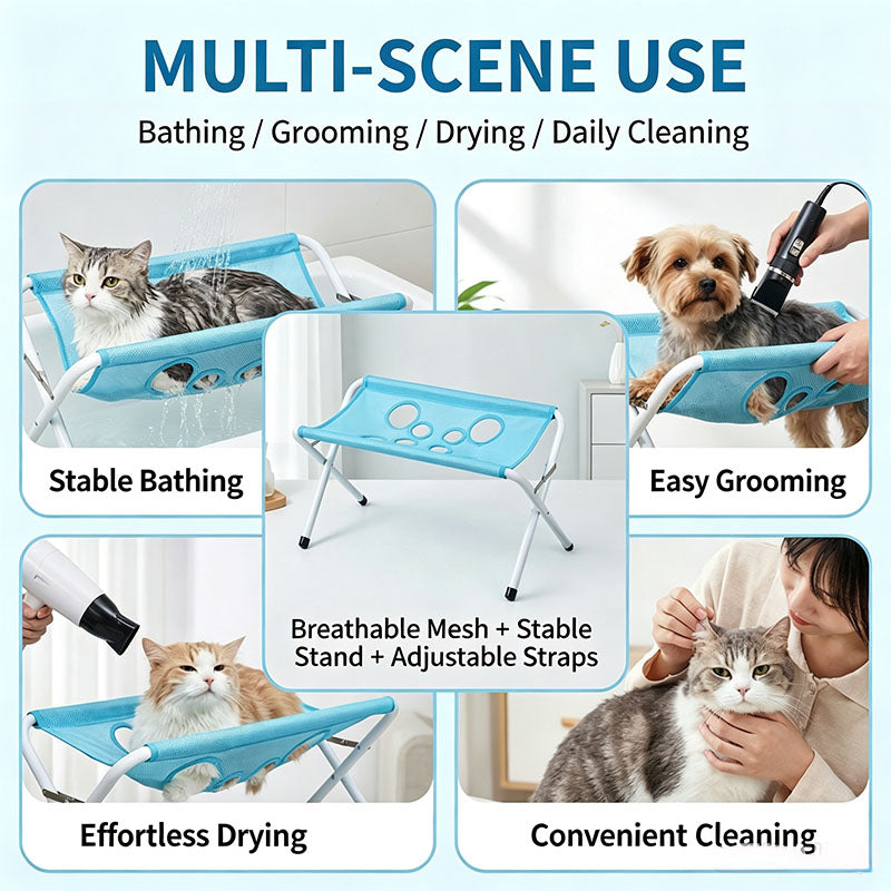 Pet bathing stand