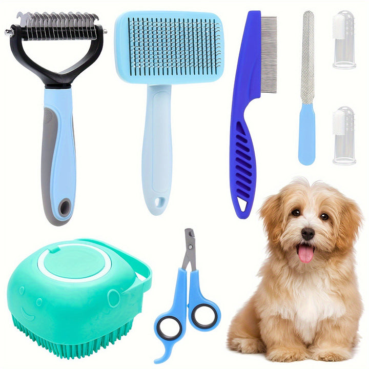 8-piece professional pet grooming kit