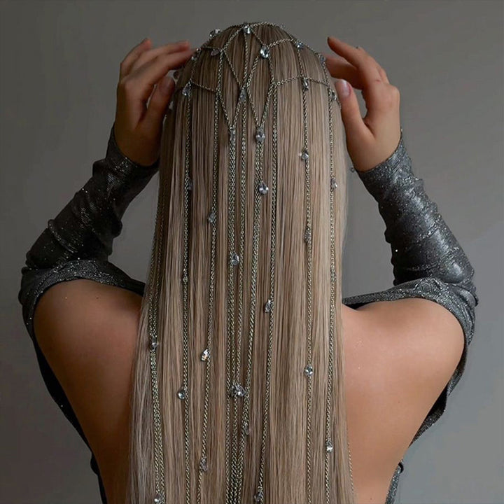 Bohemian style mesh tassel headdress