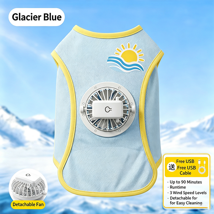 Dog Cooling Vest with Detachable Fan