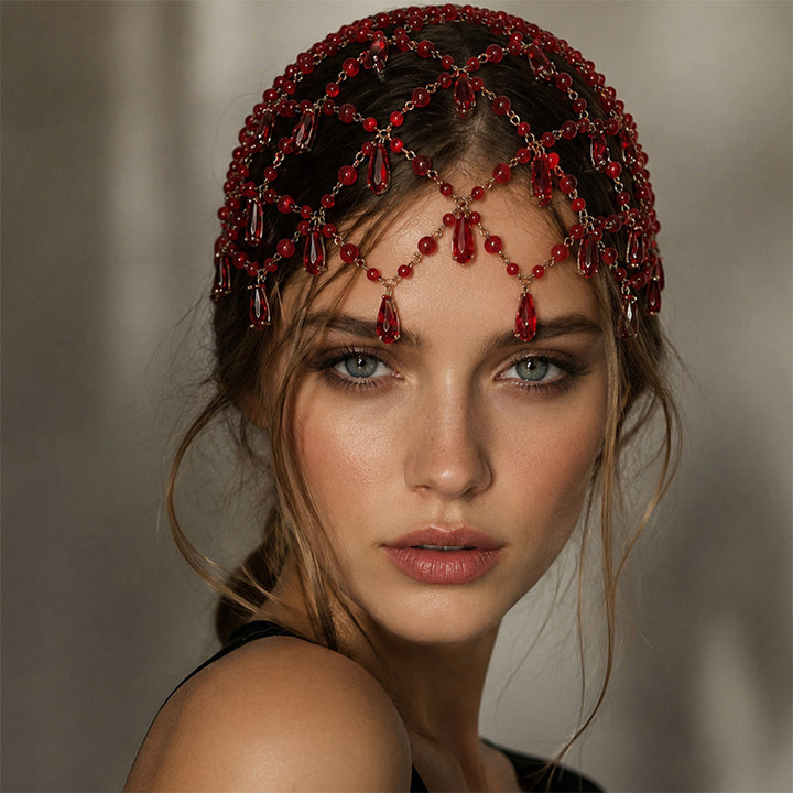 Retro Hepburn teardrop hair accessory