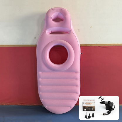 Inflatable concave cushion for pregnant women