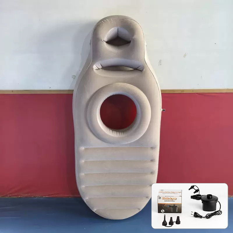 Inflatable concave cushion for pregnant women
