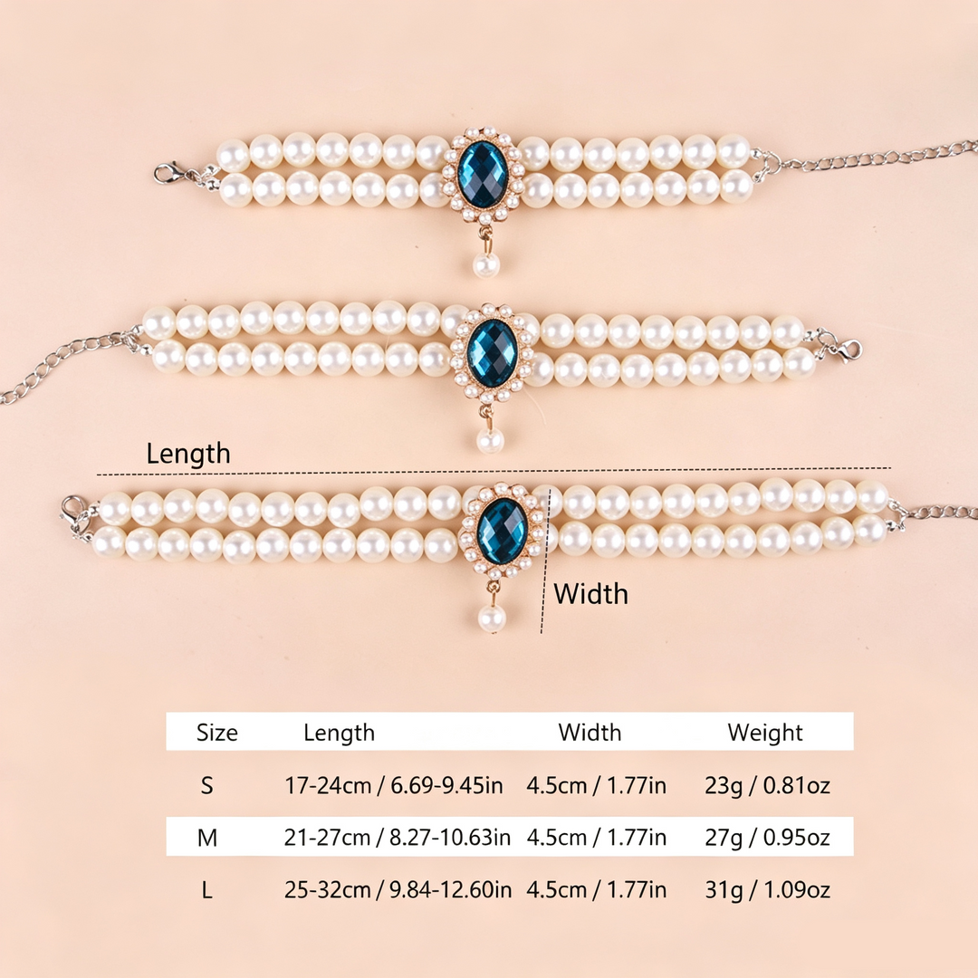 Adjustable Double Layer Pet Pearl Necklace