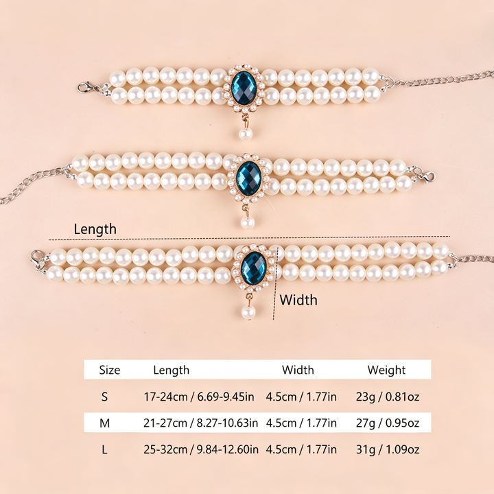 Adjustable Double Layer Pet Pearl Necklace