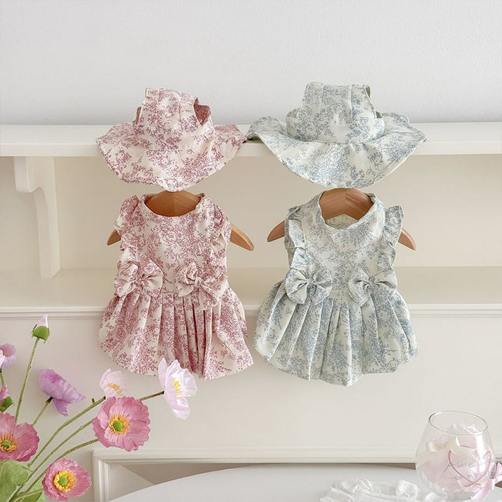 Blue and White Porcelain Style Pet Dress