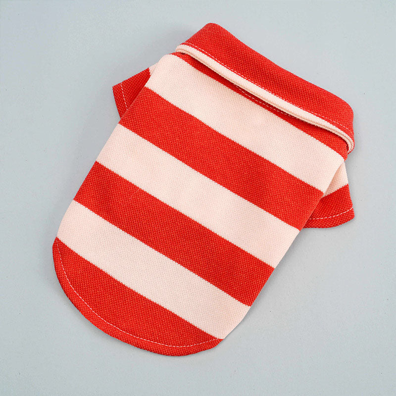 Casual Striped Pet Polo Shirt