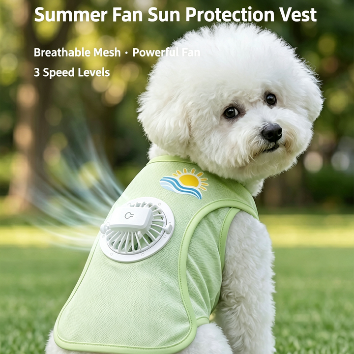 Dog Cooling Vest with Detachable Fan