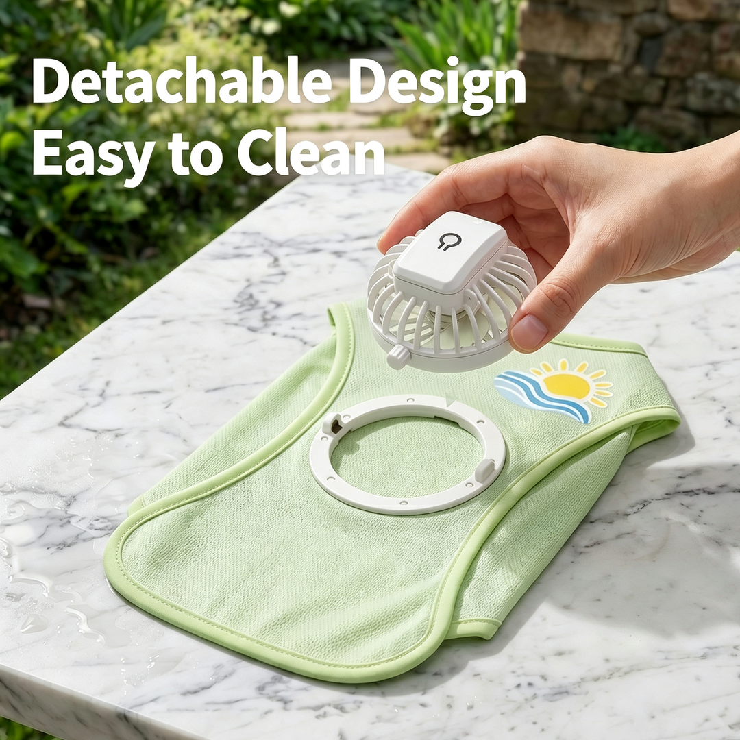 Dog Cooling Vest with Detachable Fan